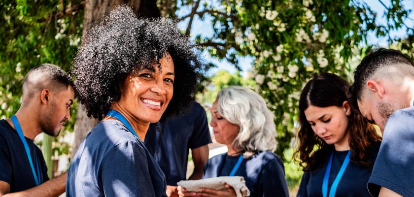 Manager training her team for the summer.