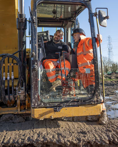 Lloyd Peckham using Trimble Earthworks