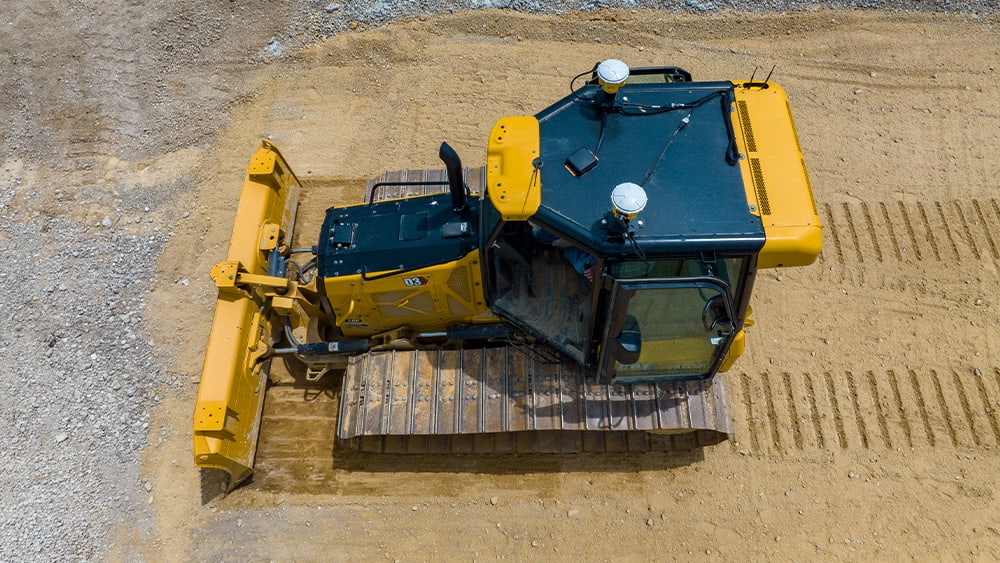 Allied Construction Trimble Earthworks on a dozer