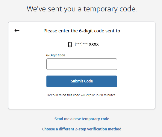 Provide the 6-digit verification code to confirm your identity.