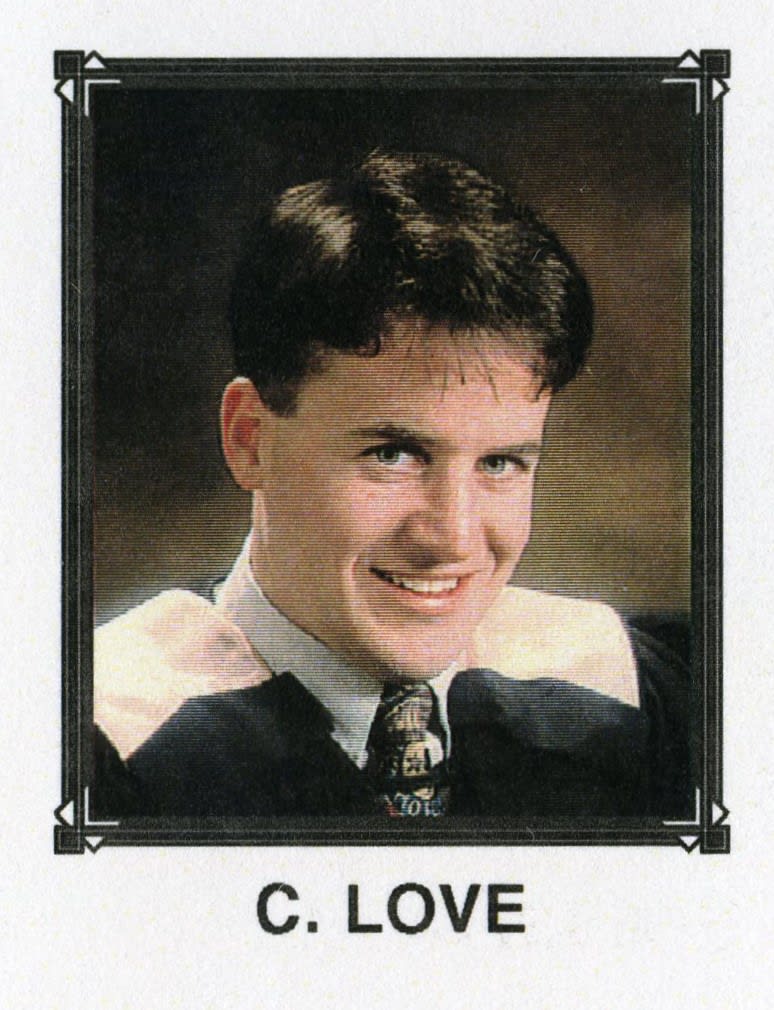 Cameron Love's university graduation photo
