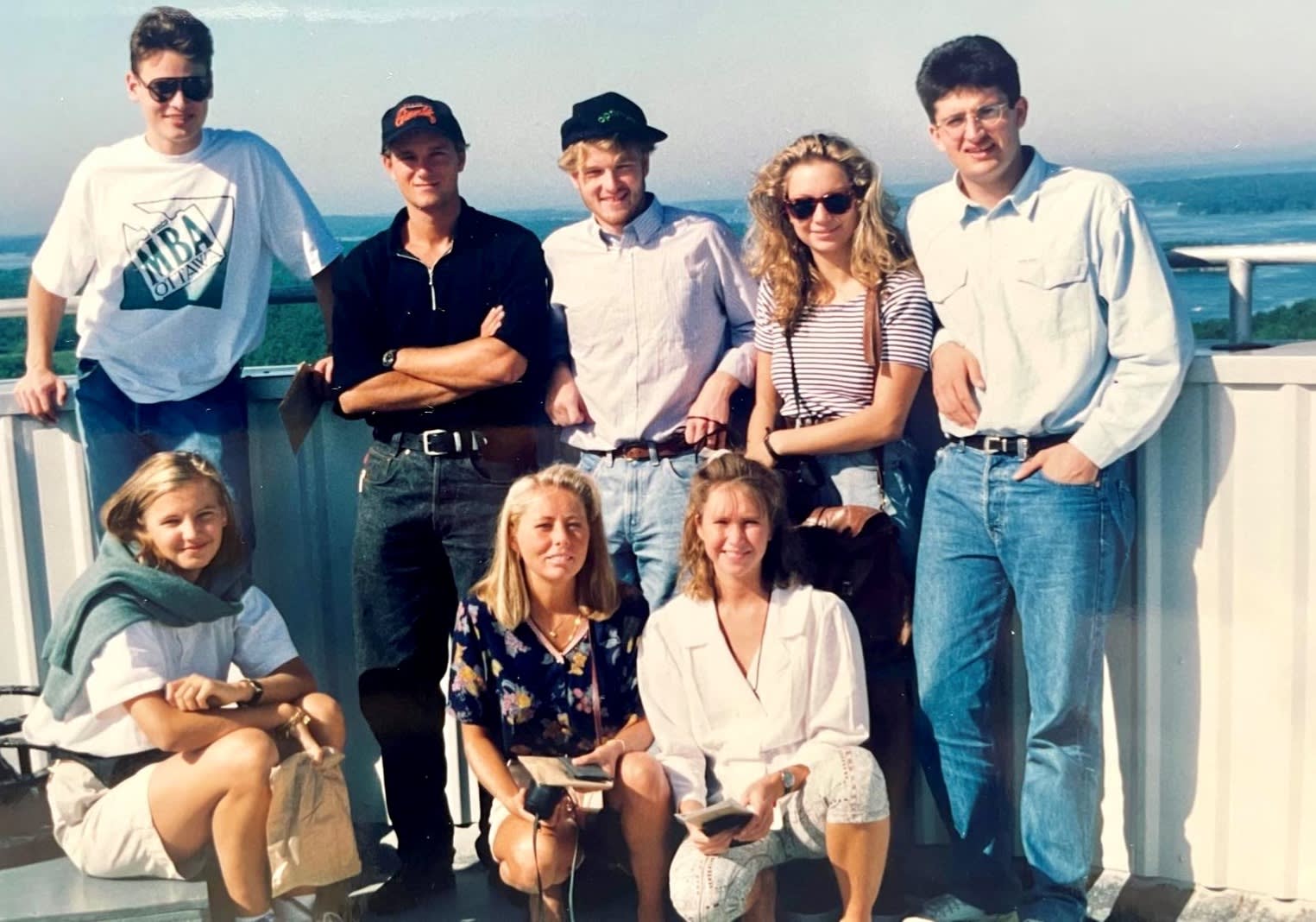 Stephan Born at the University of Ottawa in 1992 A cheerful gathering of people standing together on a rooftop