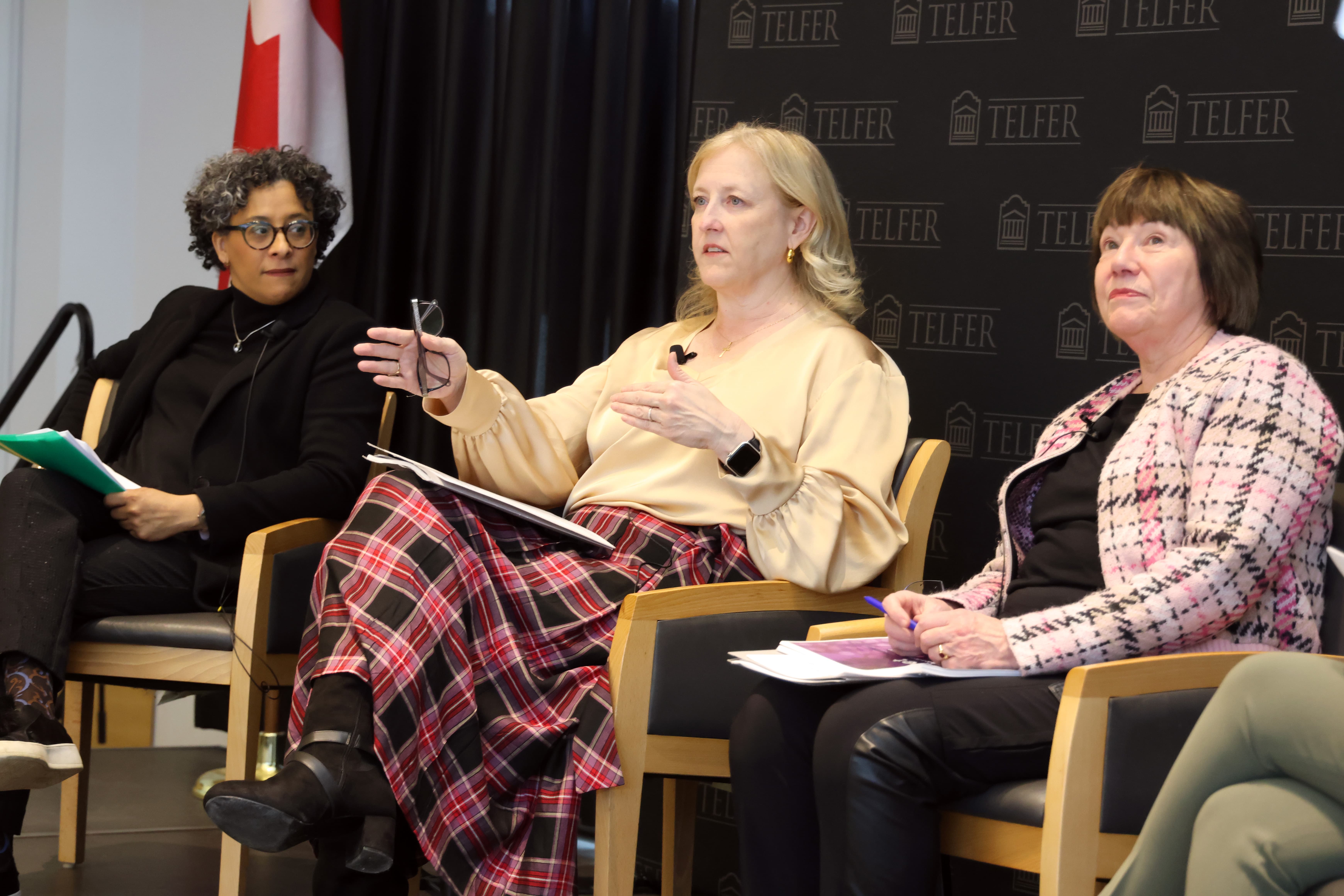 From left, Justine Hendricks, Lisa Raitt, Anne McLellan. Photo by Caroline Phillips From left, Justine Hendricks, Lisa Raitt, Anne McLellan.