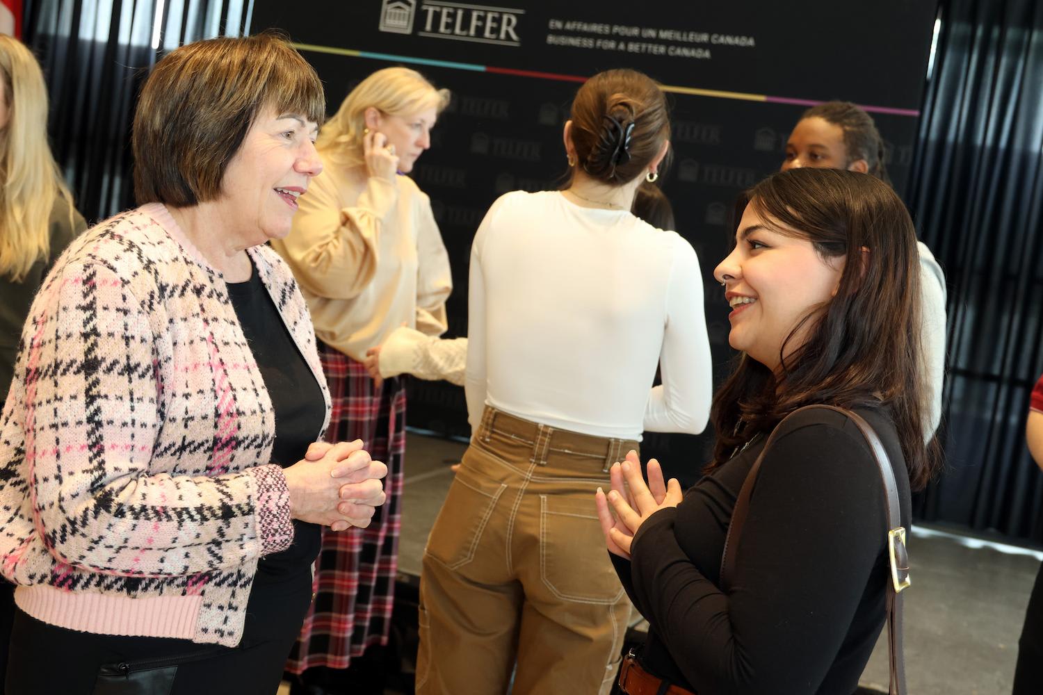 Anne McLellan in discussion with students at the 2025 Better Canada Youth Forum. Photo by Caroline Phillips Anne McLellan in discussion with students at the 2025 Better Canada Youth Forum.