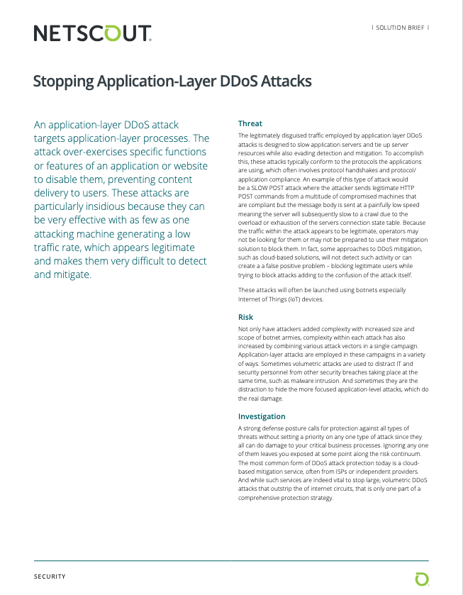 Stopping Application-Layer DDoS Attacks