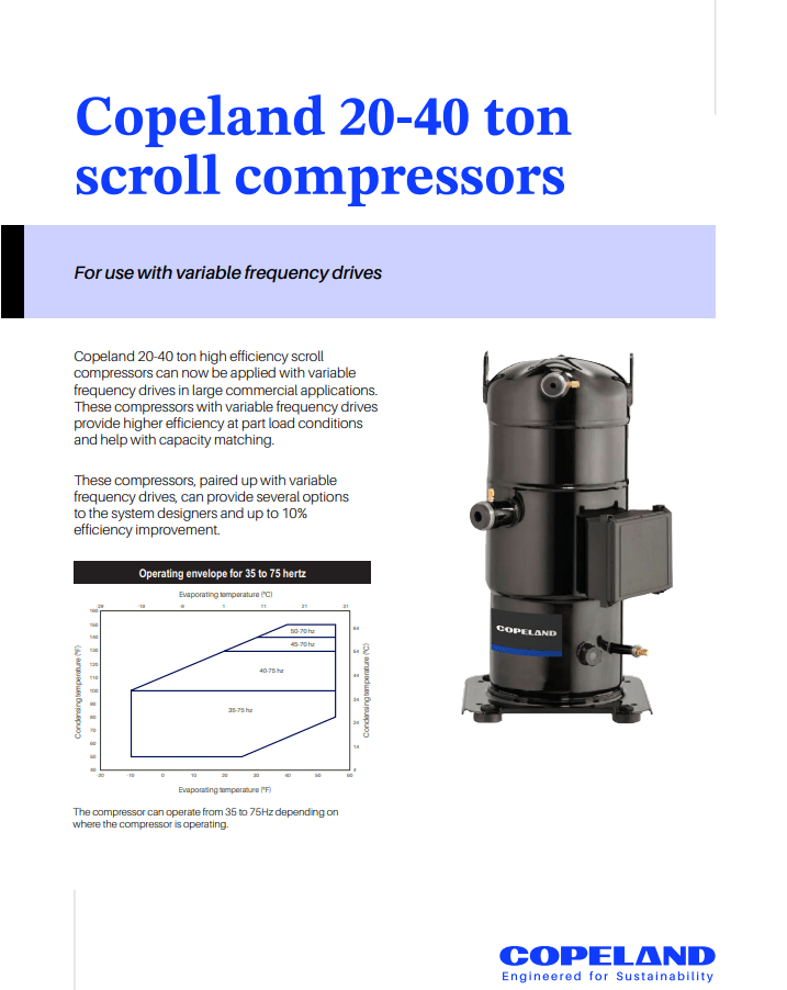 Copeland 20-40 ton scroll compressors