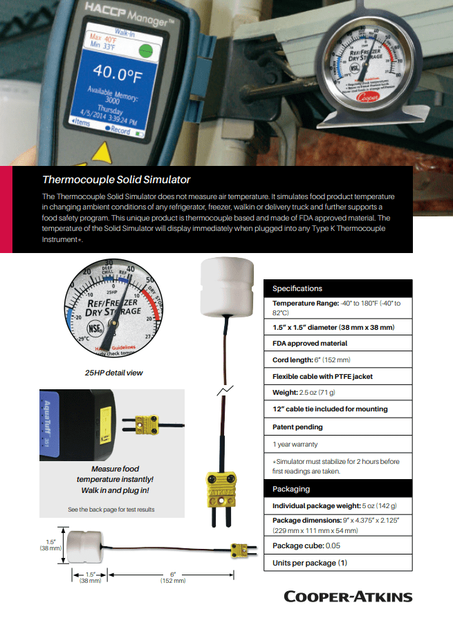 Thermocouple Solid Simulator 67-1118