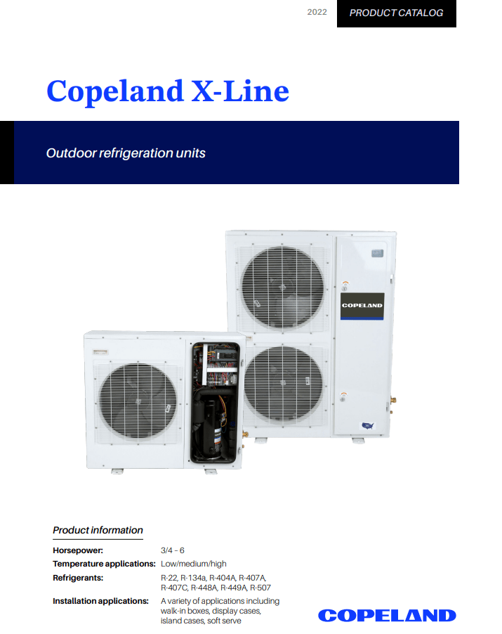 Copeland X-Line Outdoor Refrigeration Units