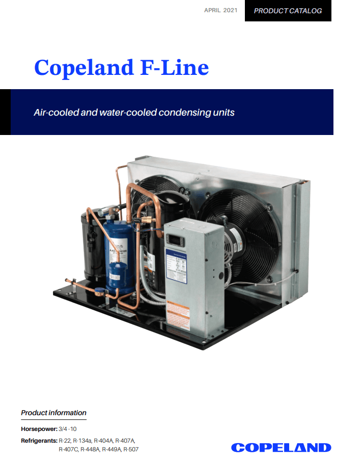 Copeland FLine aircooled and watercooled condensing units
