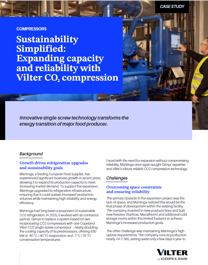 Sustainability Simplified: Expanding capacity and reliability with Vilter CO₂ compression