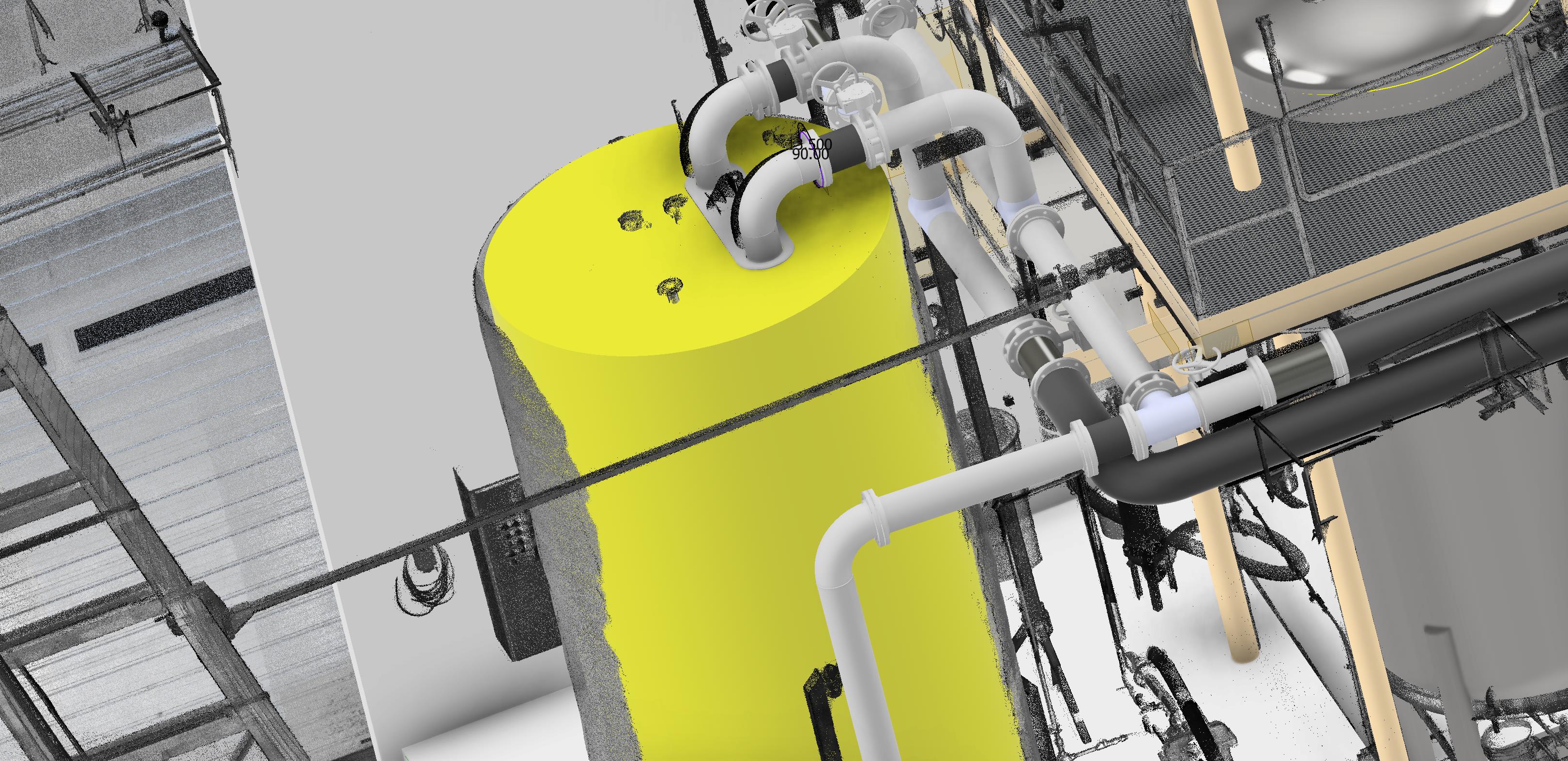 3D scan for a cooling system update for a polyurethane manufacturing company