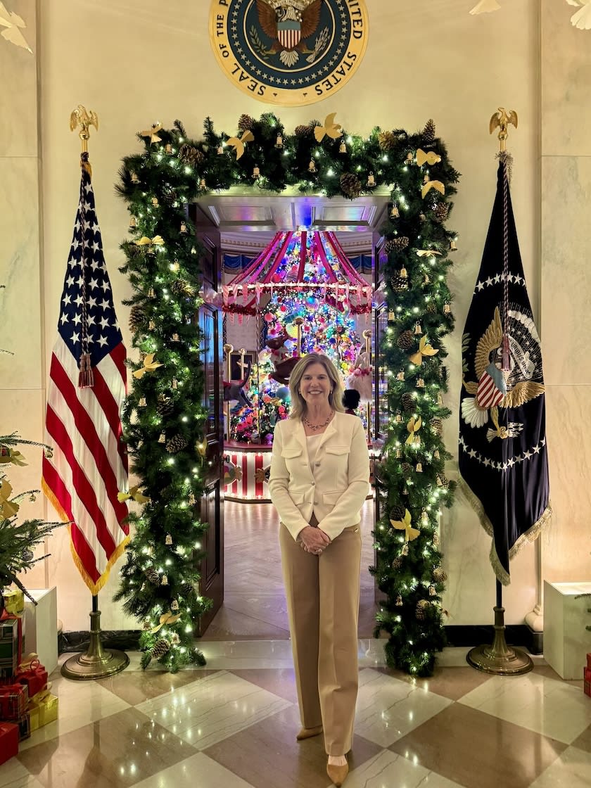 Press Ganey President and Chief Physician Executive Amy Compton-Phillips, MD, smiling at the inaugural White House Conference on Women's Health Research.