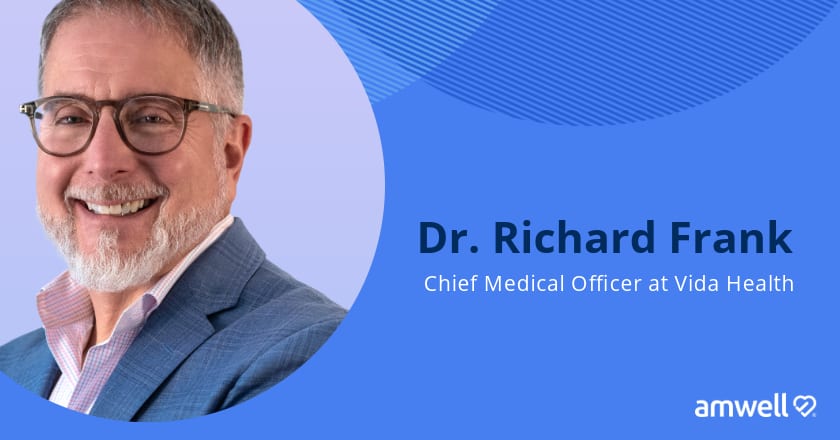 Picture of Dr. Richard Frank, Chief Medical Officer at Vida Health on a blue background