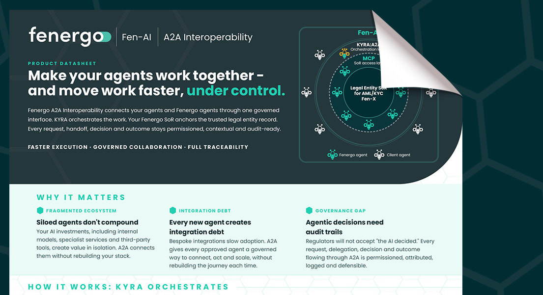 Fenergo A2A Interoperability Datasheet