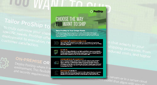 Choose the Way You Want to Ship