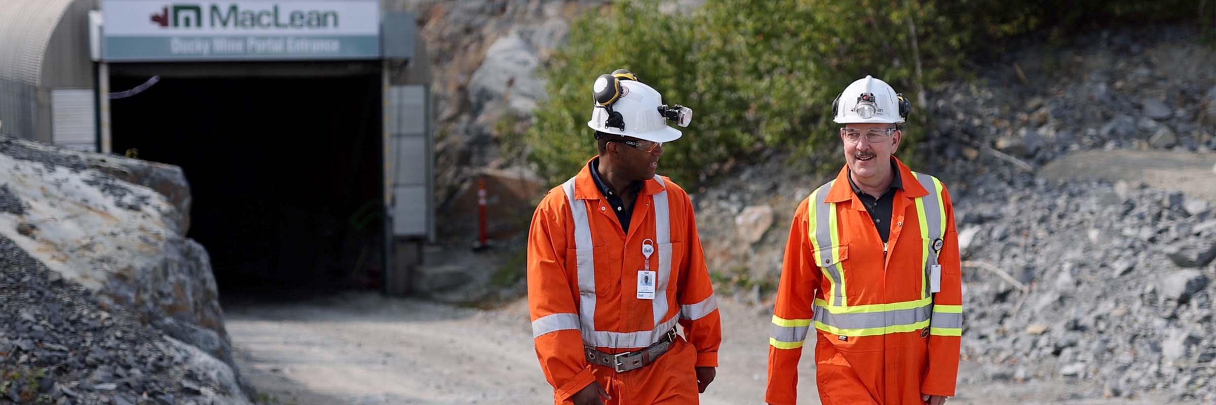 Mining operations crew advancing safety and innovation in small Ontario town.
