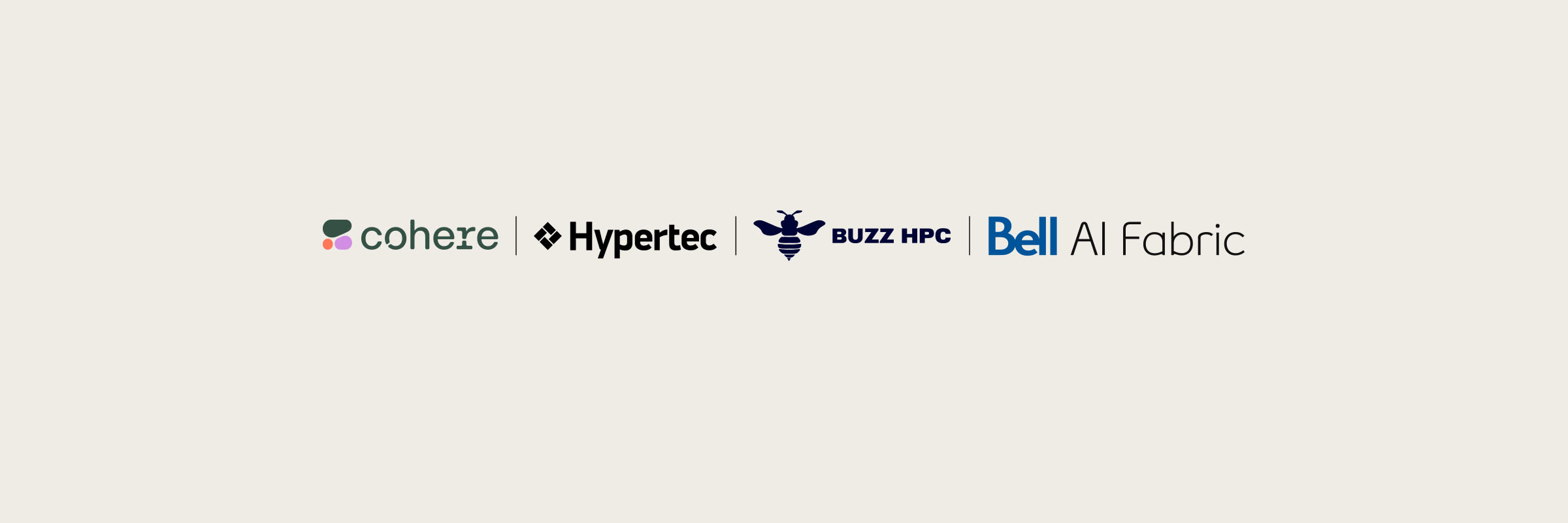 Cohere, Hypertec, Buzz HPC, Bell AI Fabric logos