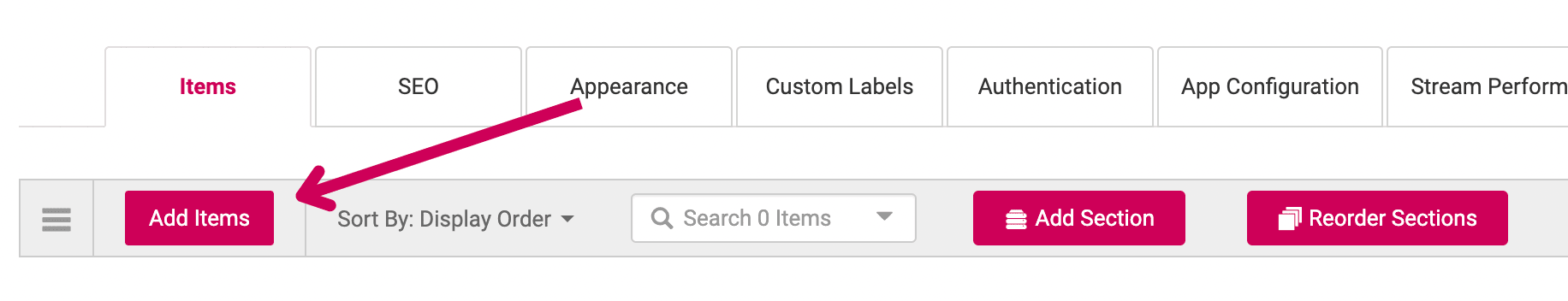 add items