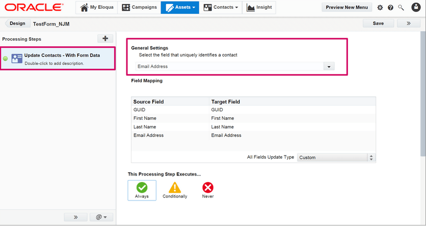 Important__Oracle_Eloqua_Form_Processing_Step_-_Use_Email_as_Unique_Contact_Identifier.png