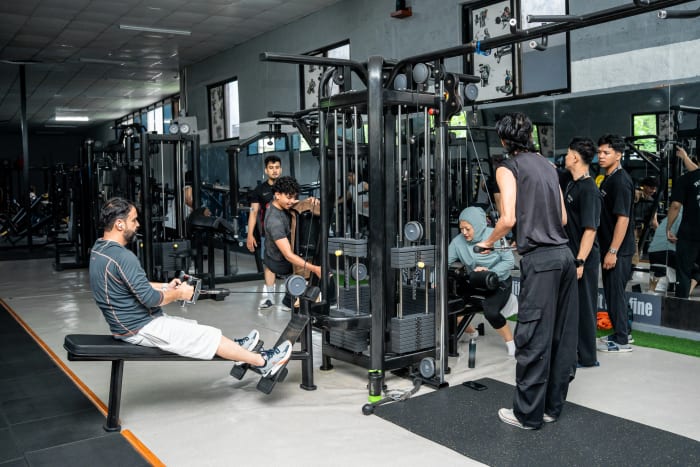 Gym training session