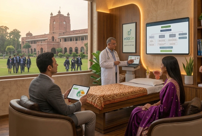 Doctor and patient discussing erectile dysfunction diagnosis and care