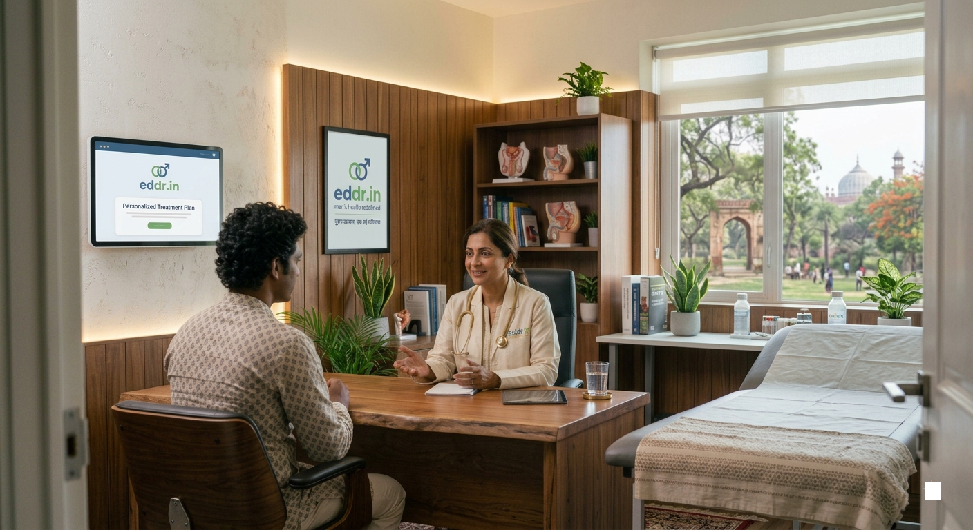 Private men’s health consultation at a clinic in Lucknow