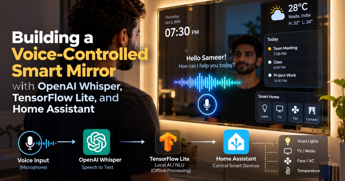 Building a Voice‑Controlled Smart Mirror with OpenAI Whisper, TensorFlow Lite, and Home Assistant
