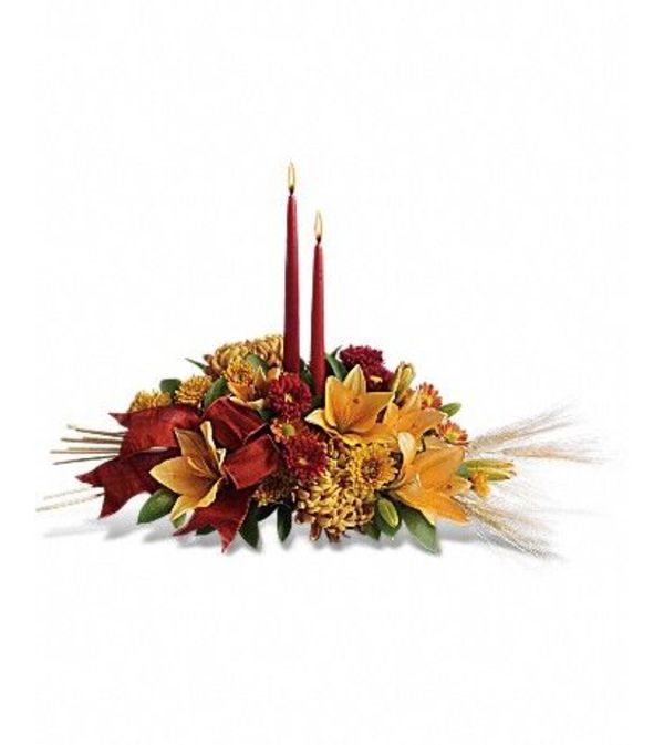 THANKSGIVING LILY CENTERPIECE