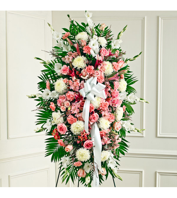 PINK AND WHITE STANDING SPRAY