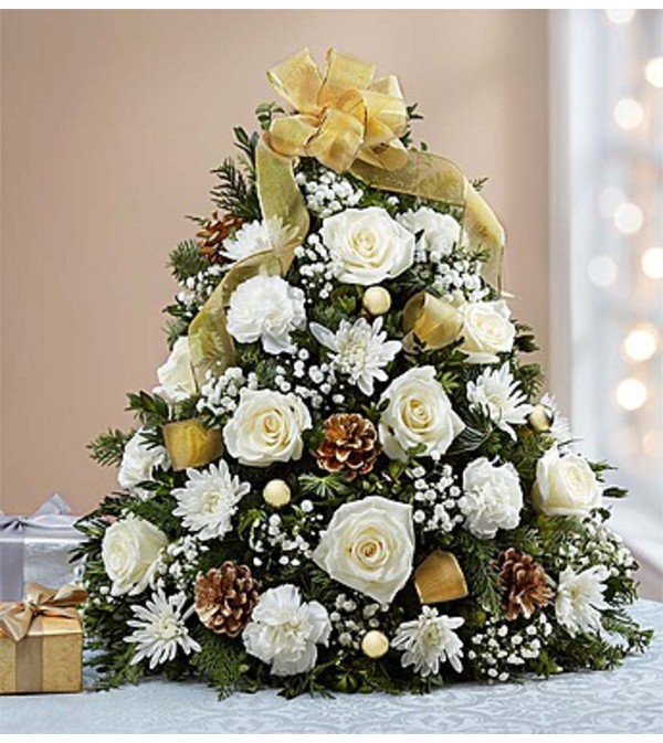 Glistening Gold™ Holiday Flower Tree