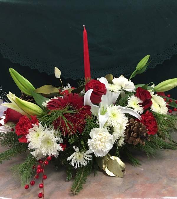 Lily Christmas Centerpiece