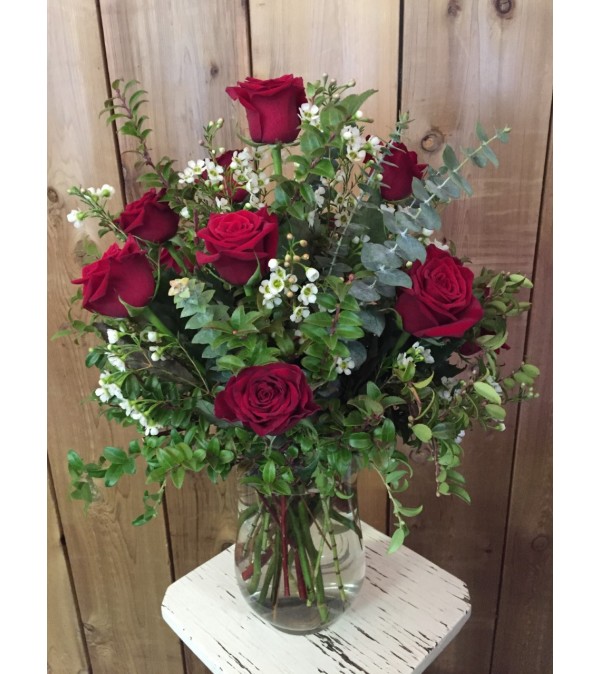 12 Red Roses Arranged