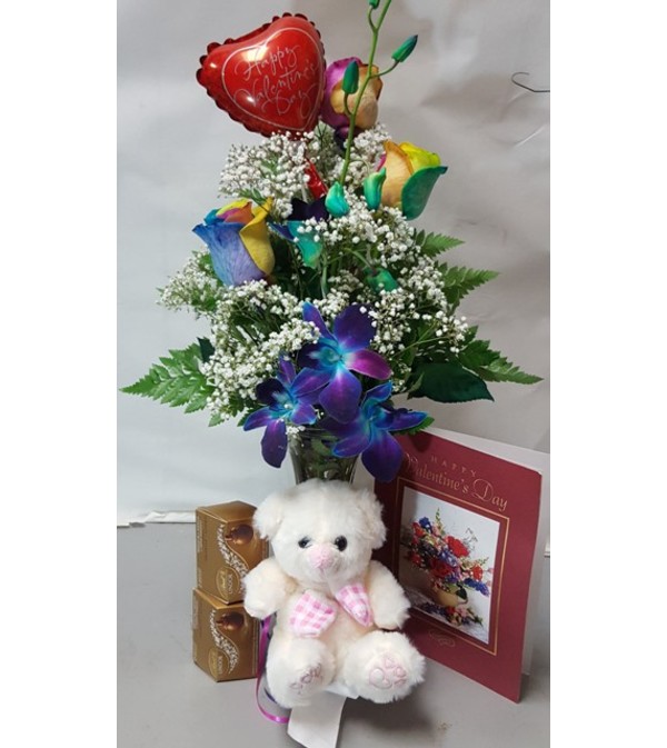 Rainbow Rose Love Combo