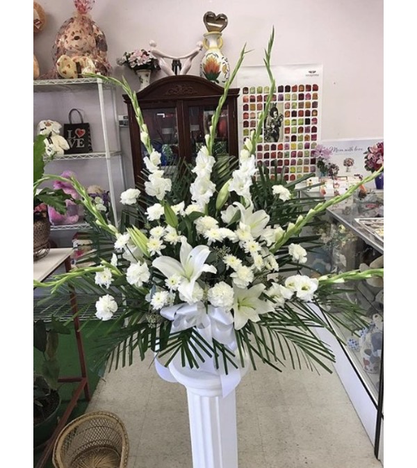 Peaceful White Basket