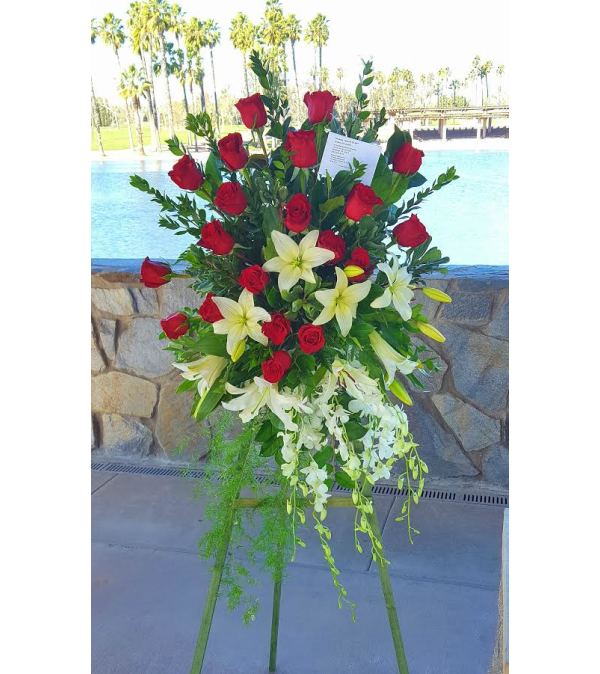 Lily and Rose Tribute Spray