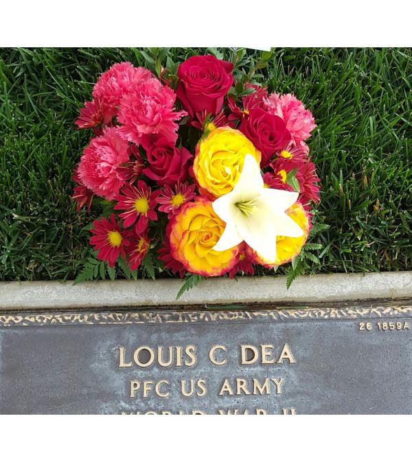 Autumn Bliss Gravesite Arrangement