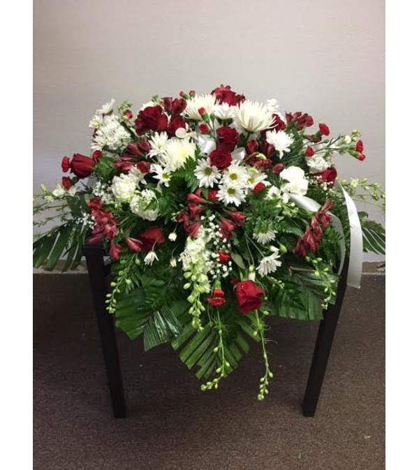Red and White Casket