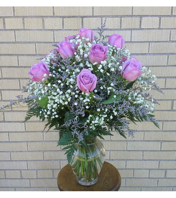 Simply Lavender Rose Vase