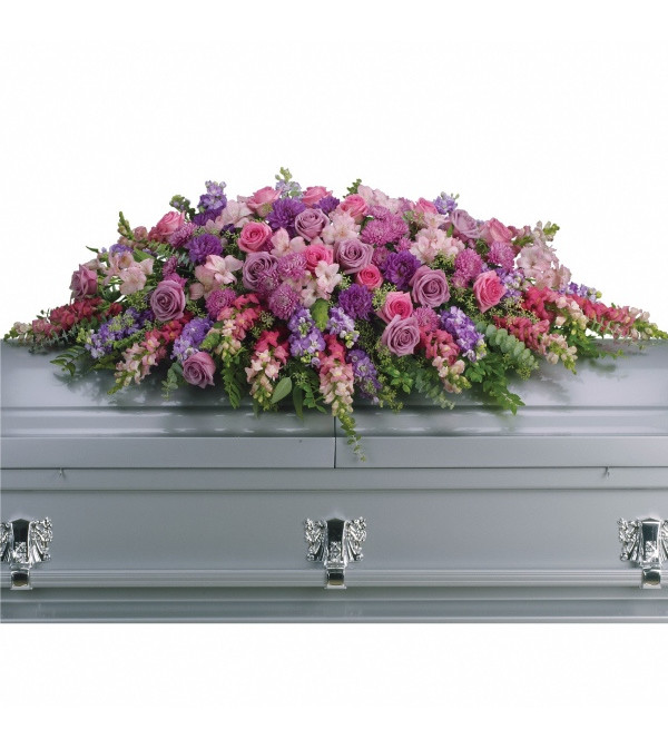 Lilac Tribute Casket Spray