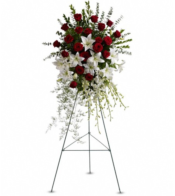 Lily and Rose Tribute Standing Spray