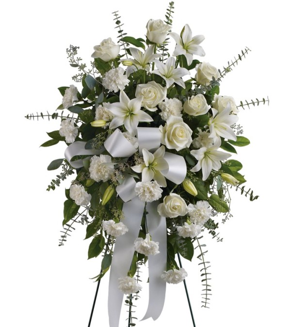 Tranquil White Standing Spray