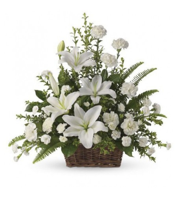 White Lily Expressions Basket
