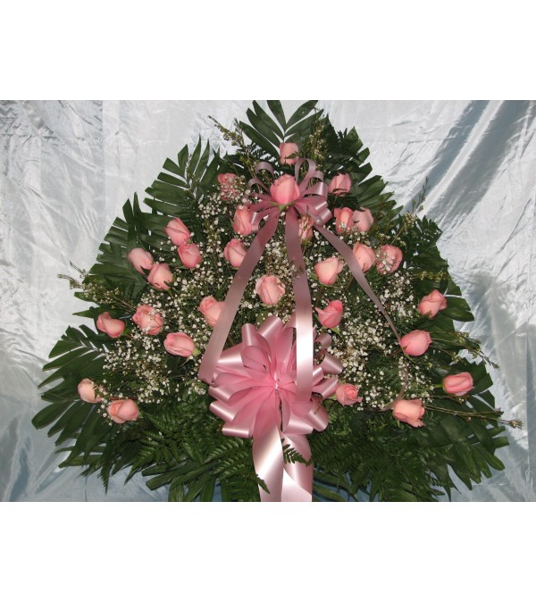 Pink Rose Floor Basket