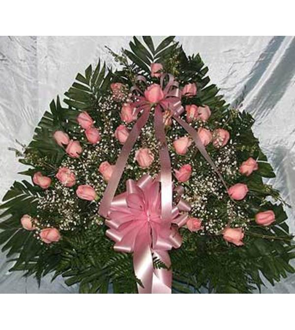 Floor Basket - Pink Roses GF-10