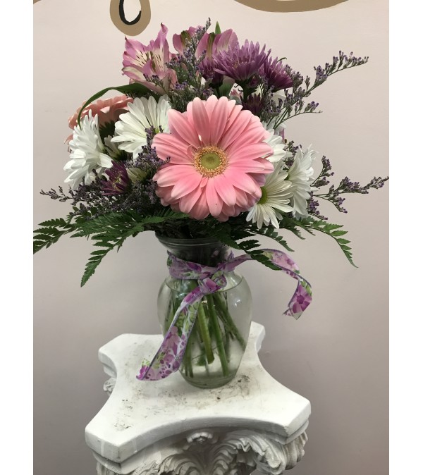 Mixed Vase with Gerbers