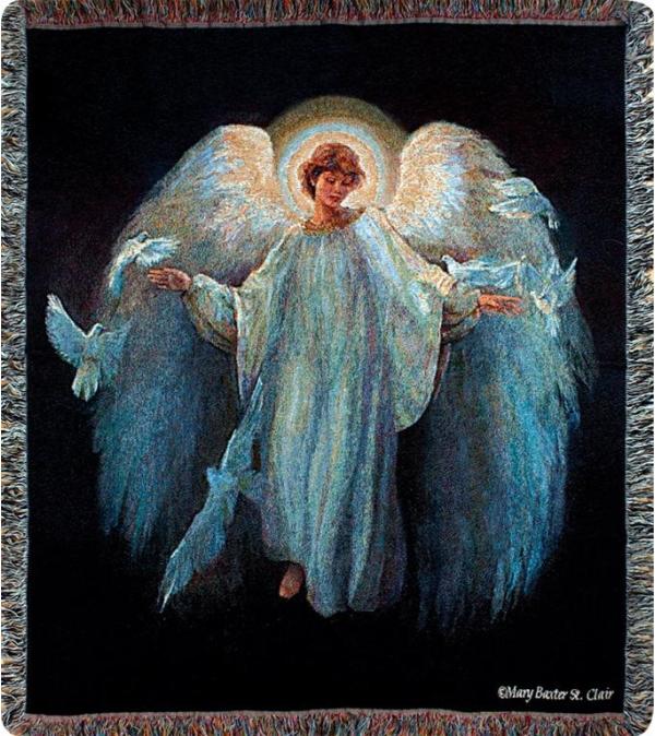MESSENGER OF PEACE ANGEL MEMORIAL THROW
