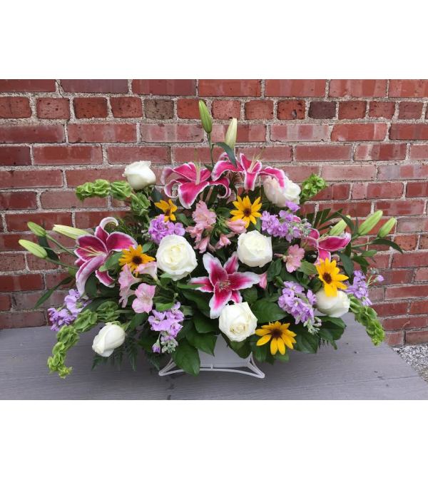 Funeral Basket - Spring Mix