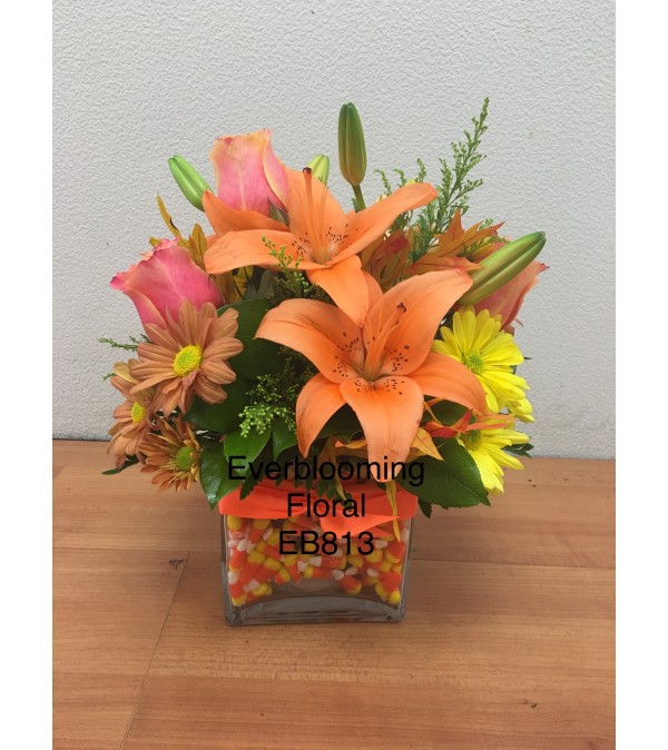 Candy Corn Floral Arrangement