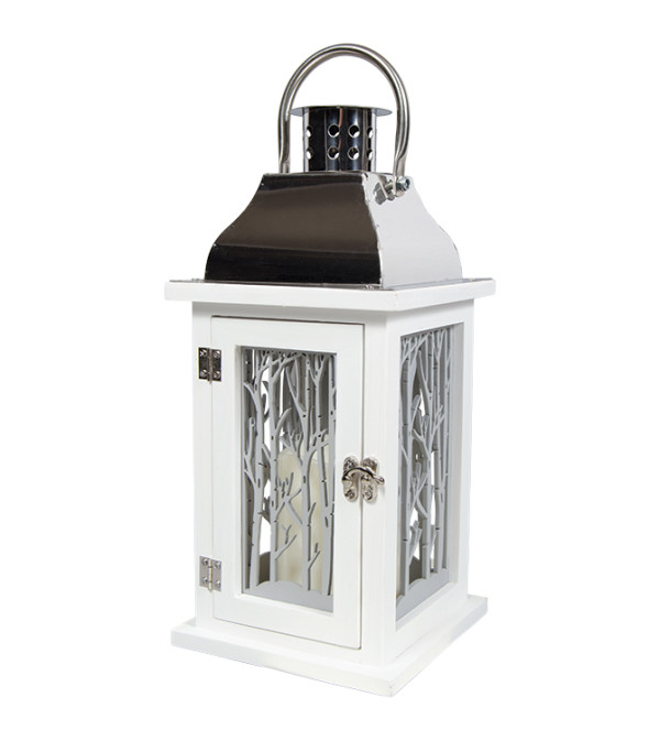 SKY GRAY BIRCH TREE LANTERN