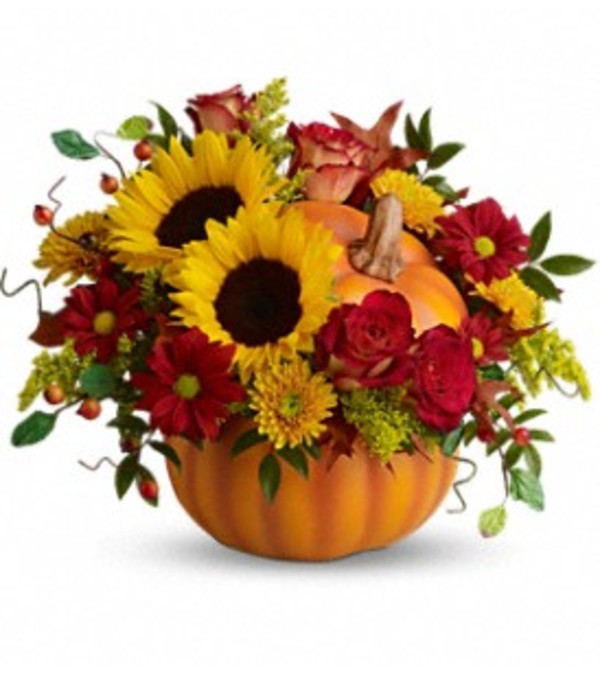 Teleflora's Pretty Pumpkin Bouquet
